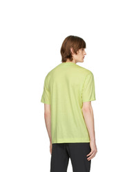 T-shirt à col rond chartreuse Z Zegna