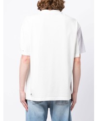 T-shirt à col rond déchiré blanc Feng Chen Wang