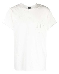 T-shirt à col rond déchiré blanc COOL T.M