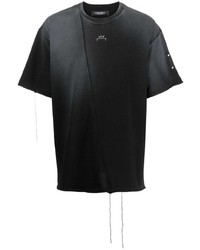 T-shirt à col rond déchiré noir A-Cold-Wall*