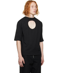 T-shirt à col rond déchiré noir Dion Lee