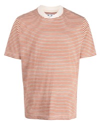 T-shirt à col rond déchiré orange