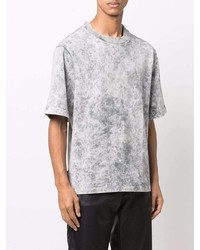 T-shirt à col rond délavé à l'acide gris Han Kjobenhavn