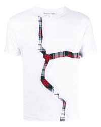 T-shirt à col rond écossais blanc Comme Des Garcons SHIRT
