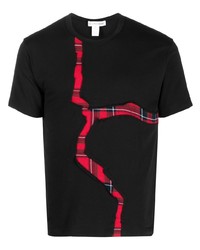 T-shirt à col rond écossais noir Comme Des Garcons SHIRT