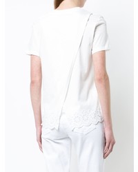 T-shirt à col rond en broderie anglaise blanc Derek Lam 10 Crosby