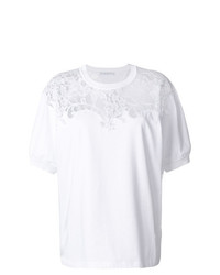 T-shirt à col rond en dentelle blanc Ermanno Ermanno