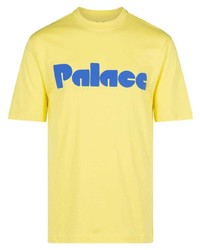 T-shirt à col rond en dentelle jaune Palace