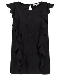 T-shirt à col rond en dentelle noir mint&berry
