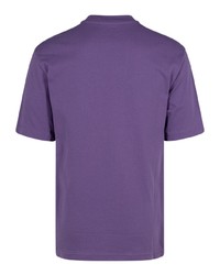 T-shirt à col rond en dentelle violet Palace
