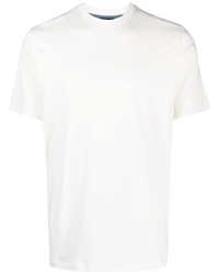 T-shirt à col rond en soie blanc Dunhill