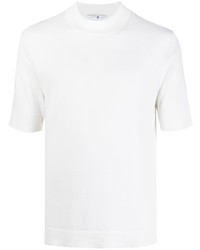 T-shirt à col rond en soie blanc PT TORINO