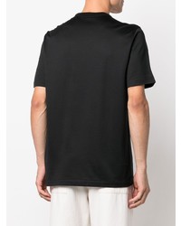 T-shirt à col rond en soie noir Brioni