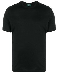 T-shirt à col rond en soie noir Kired