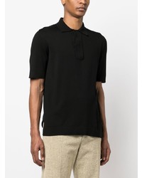 T-shirt à col rond en soie noir Ferragamo