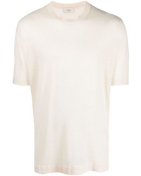T-shirt à col rond en tricot beige Altea