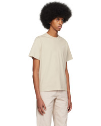 T-shirt à col rond en tricot beige Coperni