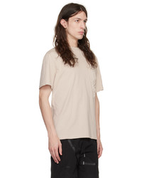 T-shirt à col rond en tricot beige Heliot Emil