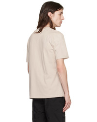 T-shirt à col rond en tricot beige Heliot Emil