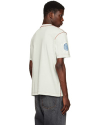 T-shirt à col rond en tricot beige Diesel