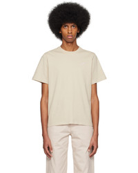 T-shirt à col rond en tricot beige Coperni
