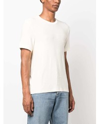 T-shirt à col rond en tricot beige Sandro