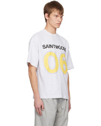 T-shirt à col rond en tricot beige Saintwoods