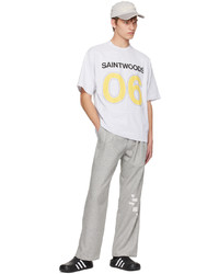 T-shirt à col rond en tricot beige Saintwoods