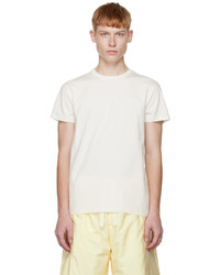 T-shirt à col rond en tricot beige Jil Sander