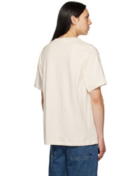 T-shirt à col rond en tricot beige Dime