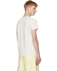 T-shirt à col rond en tricot beige Jil Sander