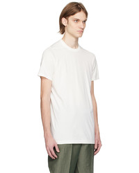 T-shirt à col rond en tricot beige Rick Owens