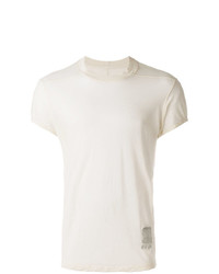 T-shirt à col rond en tricot beige Rick Owens DRKSHDW