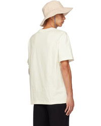 T-shirt à col rond en tricot beige AMI Alexandre Mattiussi