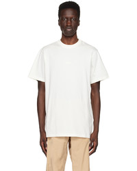 T-shirt à col rond en tricot blanc 424