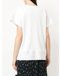 T-shirt à col rond en tricot blanc ASTRAET