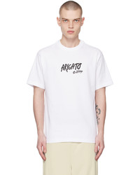 T-shirt à col rond en tricot blanc Axel Arigato