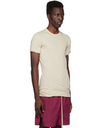 T-shirt à col rond en tricot blanc Rick Owens