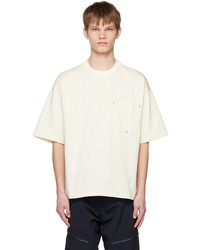 T-shirt à col rond en tricot blanc Bottega Veneta