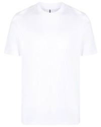 T-shirt à col rond en tricot blanc Brunello Cucinelli