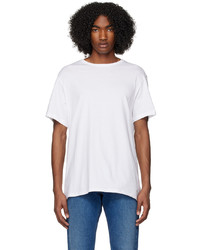 T-shirt à col rond en tricot blanc Calvin Klein Underwear