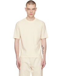 T-shirt à col rond en tricot blanc Drake's