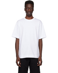 T-shirt à col rond en tricot blanc Dries Van Noten