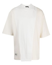 T-shirt à col rond en tricot blanc FIVE CM
