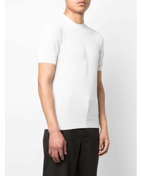 T-shirt à col rond en tricot blanc Orlebar Brown