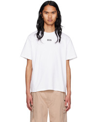 T-shirt à col rond en tricot blanc Gcds