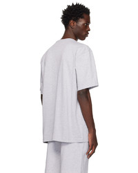 T-shirt à col rond en tricot blanc Helmut Lang