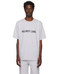T-shirt à col rond en tricot blanc Helmut Lang