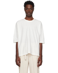 T-shirt à col rond en tricot blanc Homme Plissé Issey Miyake