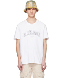 T-shirt à col rond en tricot blanc Isabel Marant